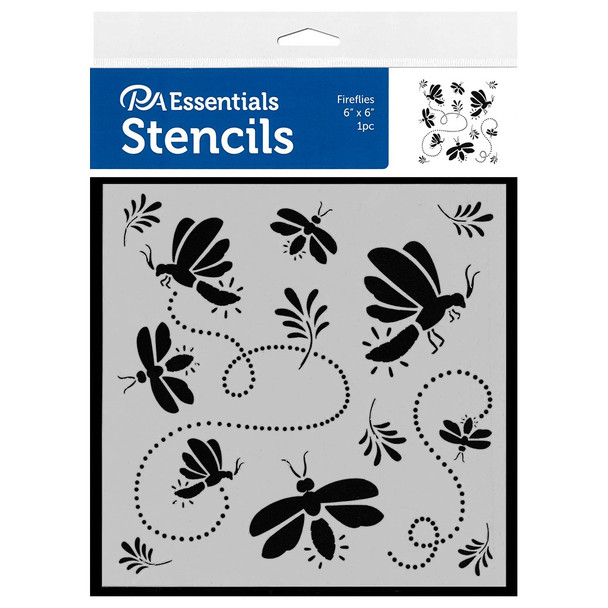 PA Essentials Stencil 6 inch x 6 inch Fireflies