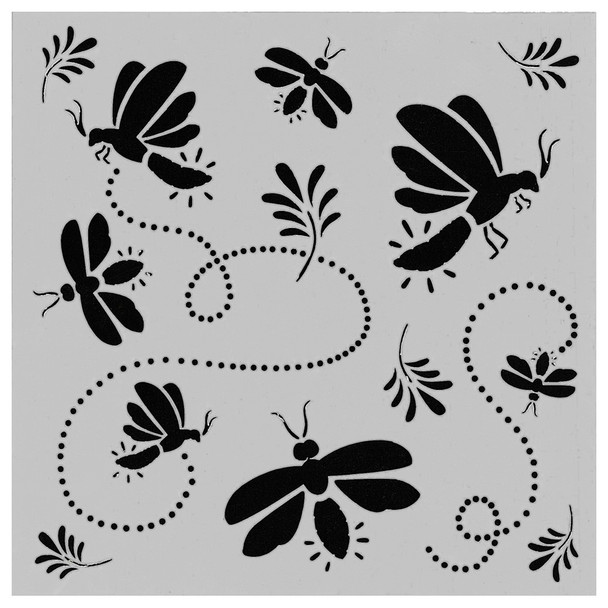 PA Essentials Stencil 6 inch x 6 inch Fireflies