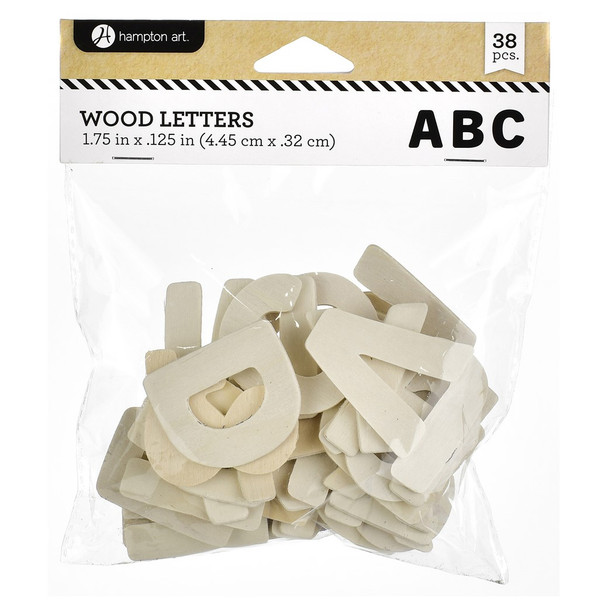 Hampton Art Wood Letters 38pc