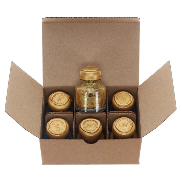 Manuscript Calligraphy Ink Gold 6pc