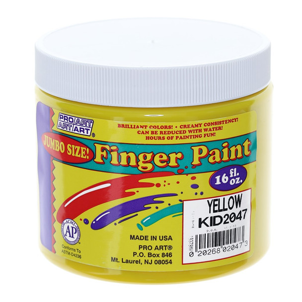 Pro Art Finger Paint 16oz Yellow
