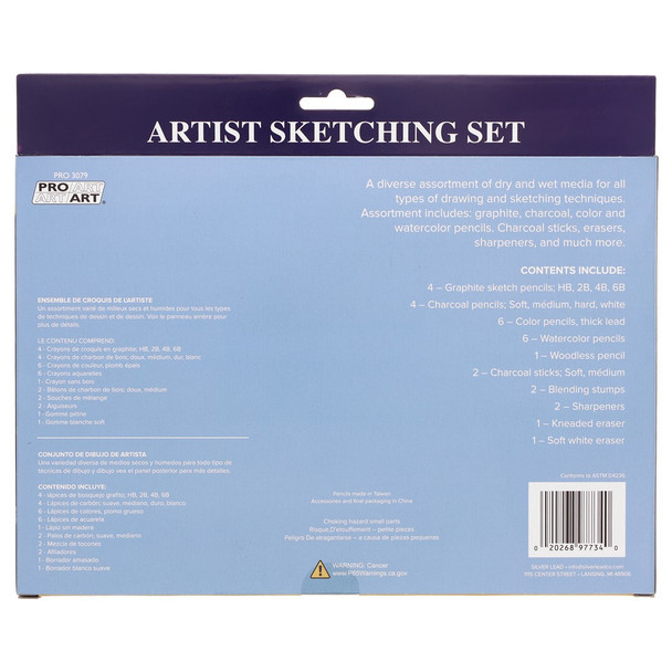 Pro Art Pencils Artist Sketching Set 29pc