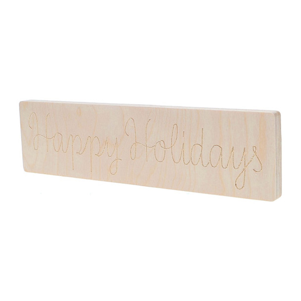 Good Wood By Leisure Arts 1/2 inch Thick Shapes Happy Holidays