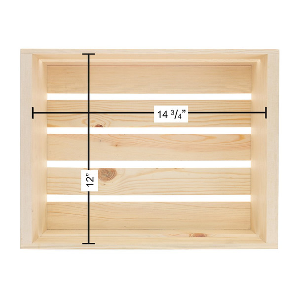 Good Wood By Leisure Arts Crates Half 16.25 inch x 12.5 inch x 4.75 inch
