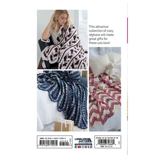 Leisure Arts Afghan Crochet Book Collection 5pc