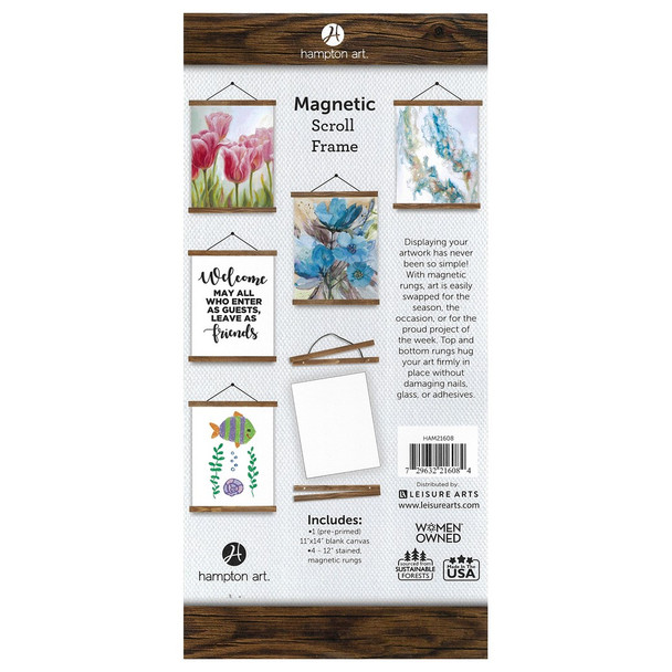 Hampton Art Décor Magnetic Poster Frame With Canvas 11 inch x 14 inch