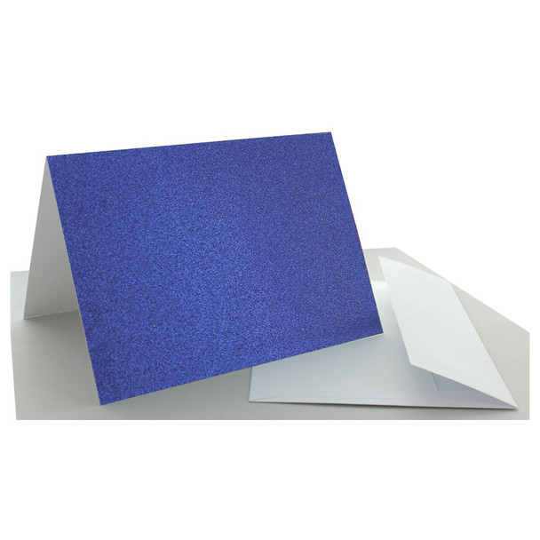 Paper Accents Card Envelopes 5 inch x 7 inch Glitter Jewel Blue 12pc