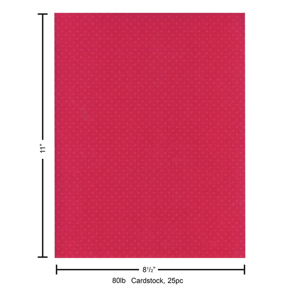 Paper Accents Mini Dot Cardstock 8.5 inch x 11 inch 80lb Rose Heather 25pc