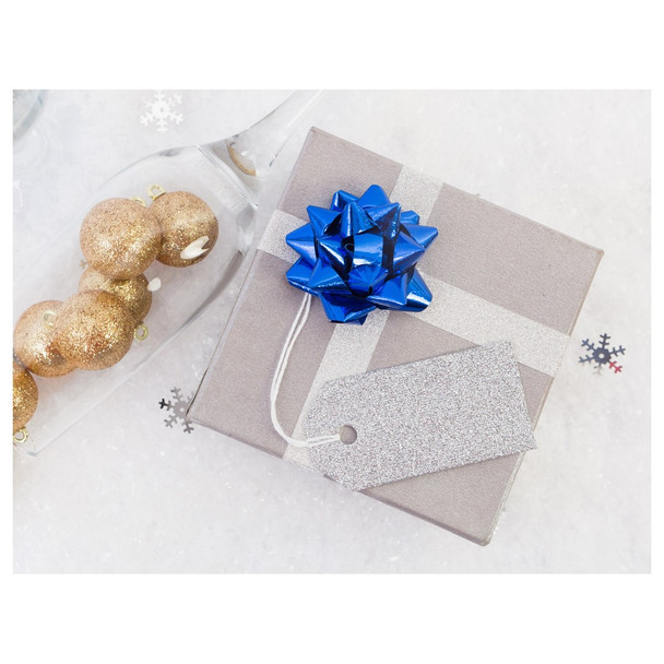 Paper Accents Craft Tags 2.125 inch x 4.25 inch 10pc Glitter Silver