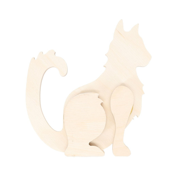 Good Wood Standing Shapes Animal Cat