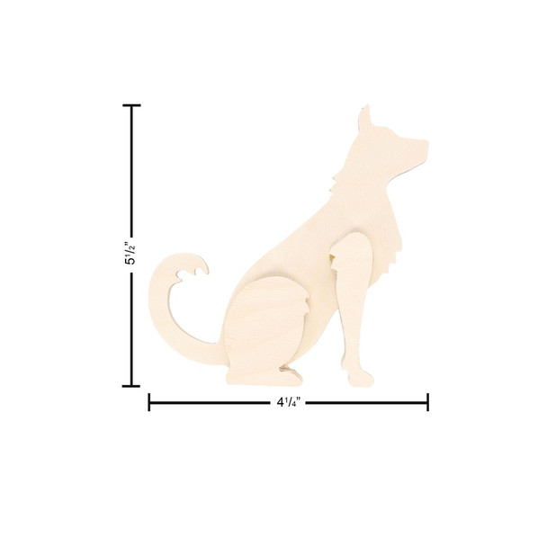 Good Wood Standing Shapes Animal Dog