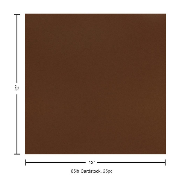 Paper Accents Cardstock 12 inch x 12 inch Stash Builder 65lb Brown 25pc