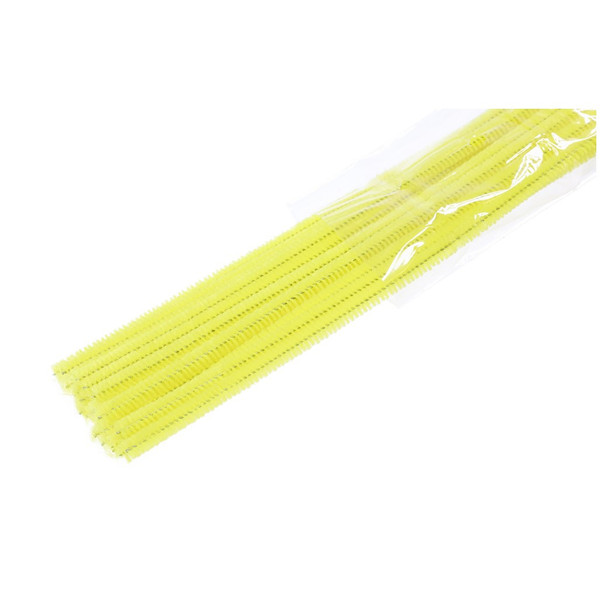 PA Essentials Chenille Stem 12 inch 6mm Yellow 25pc