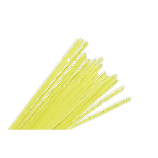 PA Essentials Chenille Stem 12 inch 6mm Yellow 25pc