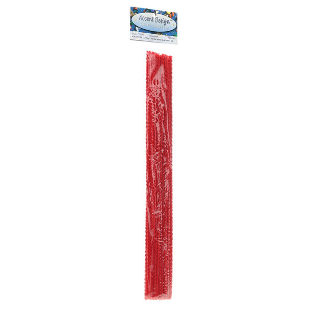 PA Essentials Chenille Stem 12 inch 3mm Tiny Red
