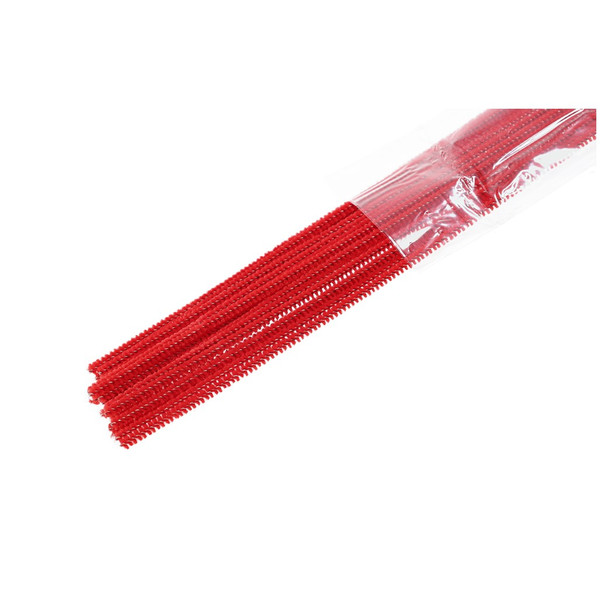 PA Essentials Chenille Stem 12 inch 3mm Tiny Red