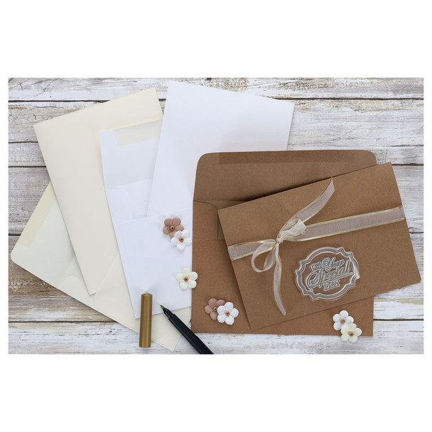 Paper Accents Card Envelopes 5 inch x 7 inch Brown Bag 8pc