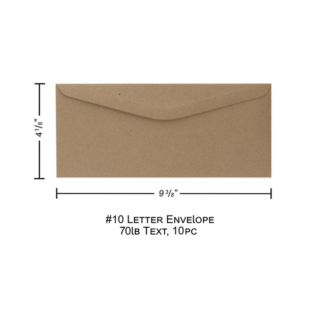 Paper Accents Envelopes Letter 9.25 inch x 4 inch Brown Bag 10pc