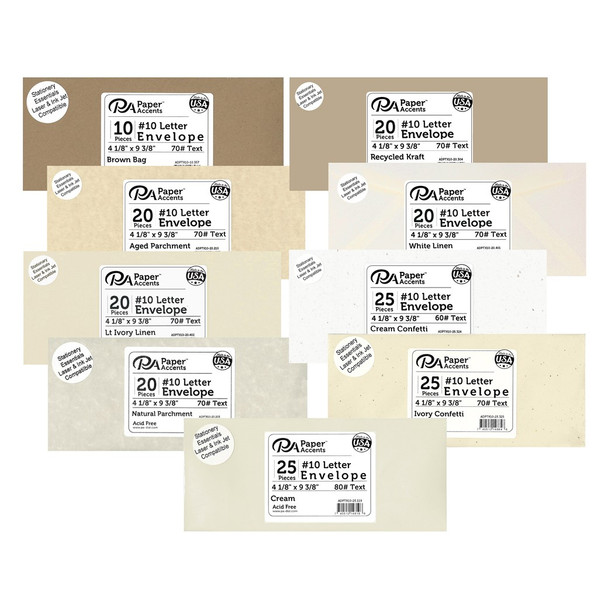Paper Accents Envelopes Letter 9.25 inch x 4 inch Brown Bag 10pc