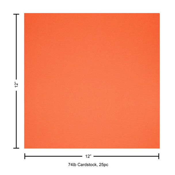 Paper Accents Cardstock 12 inch x 12 inch Muslin 74lb Sun Coral 25pc