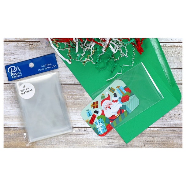 Paper Accents Card Sleeves 2.5 inch x 3.5 inch Clear 25pc