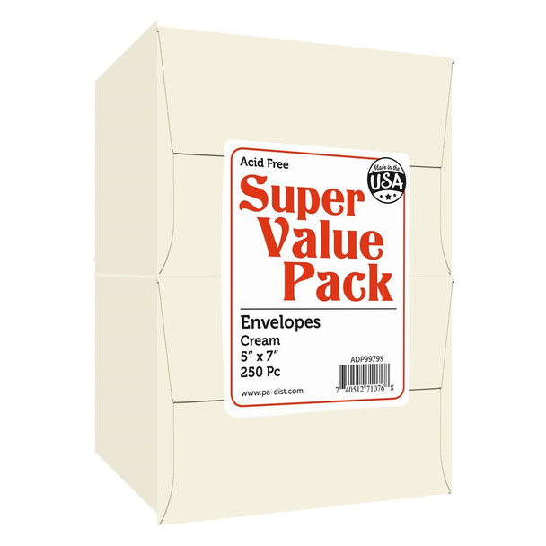 Paper Accents Envelopes Super Value 5 inch x 7 inch Cream 250pc