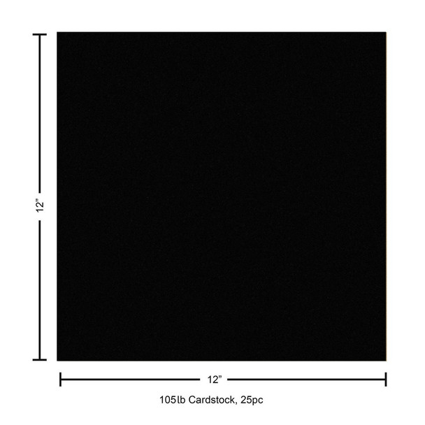 Paper Accents Cardstock 12 inch x 12 inch Pearlized 105lb Onyx 25pc