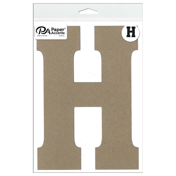 Paper Accents Chip Shape Letter 8 inch H Natural 1pc