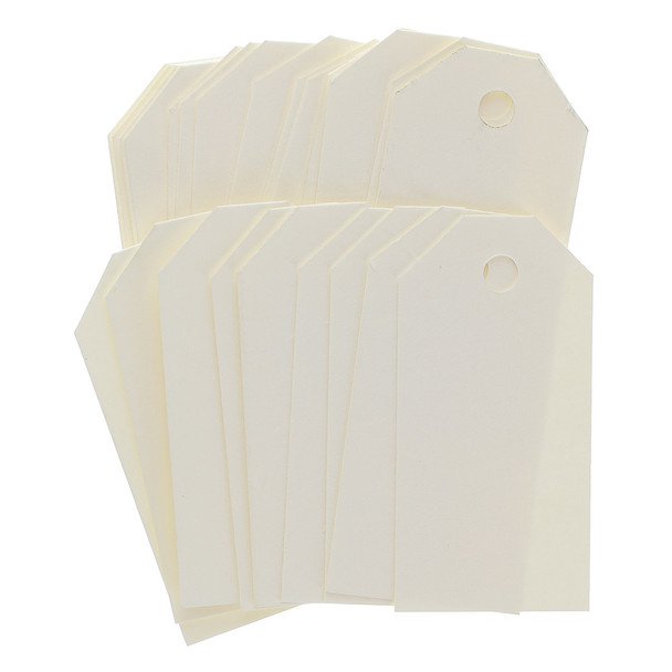 Paper Accents Craft Tags 0.875 inch x 1.75 inch 25pc Cream