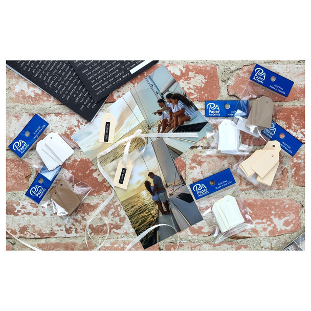 Paper Accents Craft Tags 0.875 inch x 1.75 inch 25pc Cream