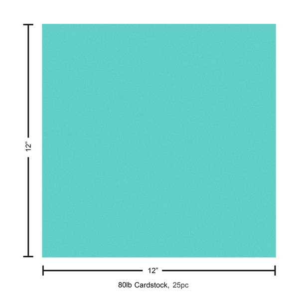 Paper Accents Paper Pearlized 12 inch x 12 inch 25pc 80lb Frosted Teal