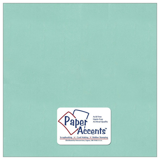 Paper Accents Paper Pearlized 12 inch x 12 inch 25pc 80lb Frosted Teal