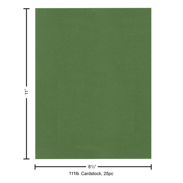 Paper Accents Cardstock 8.5 inch x 11 inch Pearlized 111lb Cilantro 25pc