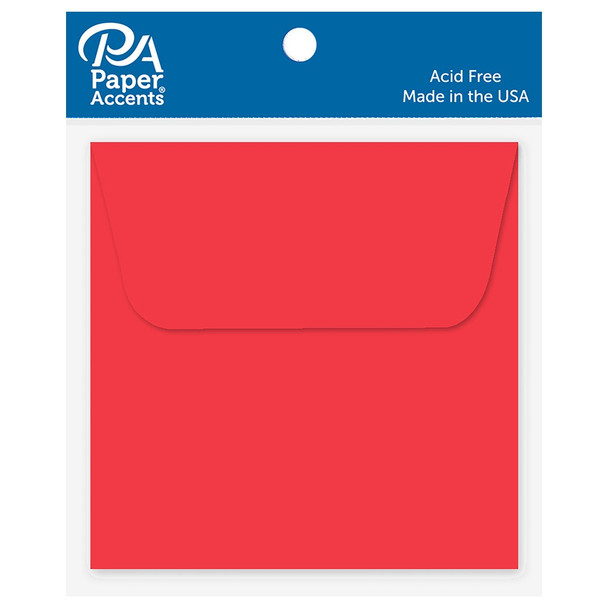 Paper Accents Envelopes 2.25 inch x 2.25 inch Red 15pc