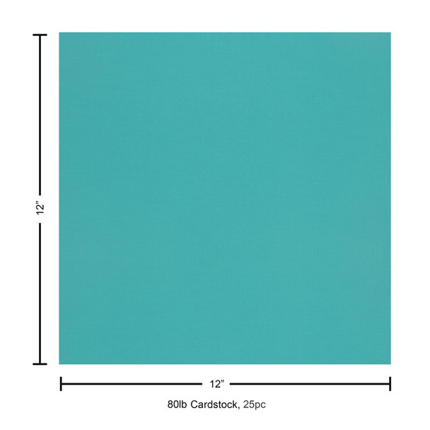 Paper Accents Cardstock 12 inch x 12 inch Canvas 80lb Poolside 25pc