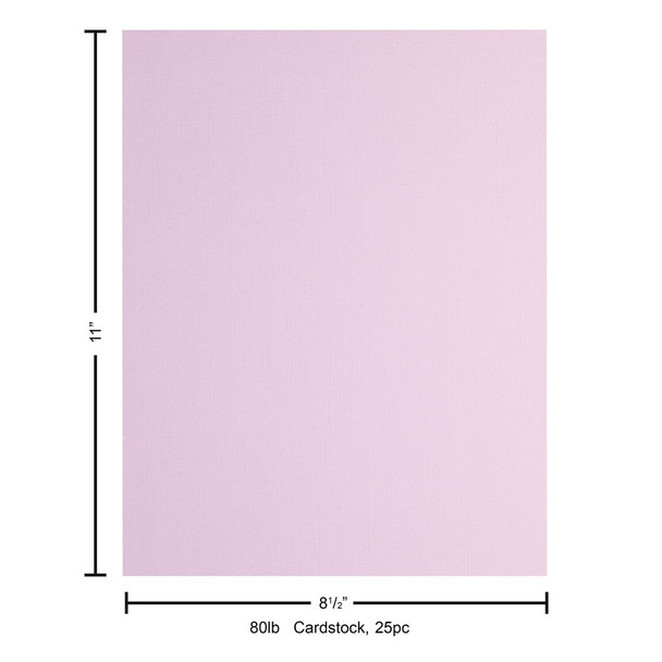 Paper Accents Cardstock 8.5 inch x 11 inch Canvas 80lb Lilac Mist 25pc