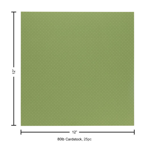 Paper Accents Mini Dot Cardstock 12 inch x 12 inch 80lb Beach Grass 25pc