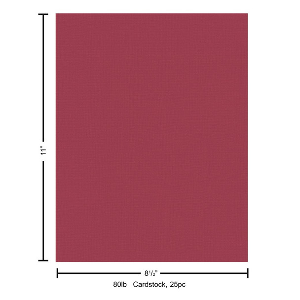 Paper Accents Glimmer Cardstock 8.5 inch x 11 inch 80lb 25pc Exotic Red