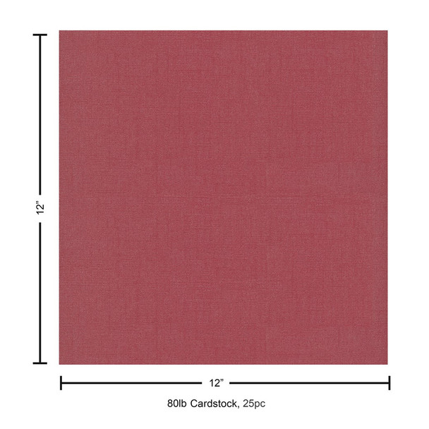 Paper Accents Glimmer Cardstock 12 inch x 12 inch 80lb 25pc Exotic Red