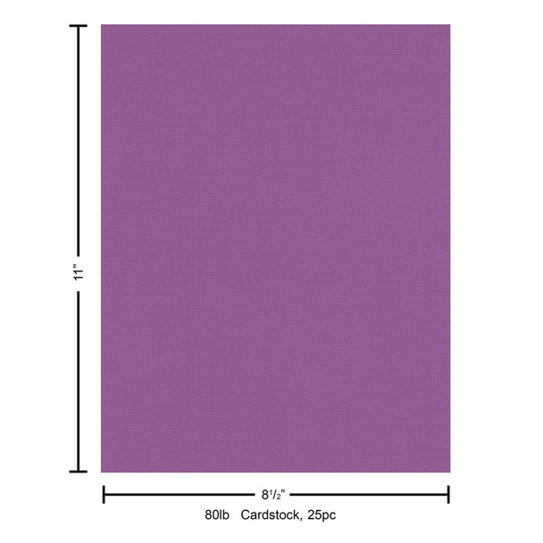 Paper Accents Glimmer Cardstock 8.5 inch x 11 inch 80lb 25pc Amethyst Jewel