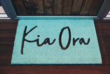 Kia Ora Door Mat - Moana Teal