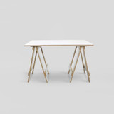 Nest Wraps Trestle Desk - 1200mm Long - SupaWhite Plywood