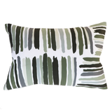 Painted Stripe Cushion - Olive 35x50cm