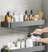 42CM BLACK WALL-MOUNTED STORAGE RACK