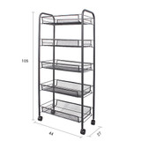 5 TIER MESH KITCHEN CART