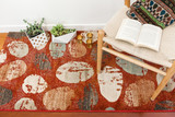 The Pebbles Designer 80cm x 150cm Belgium Rug  - Claret