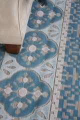 blue indoor outdoor rug