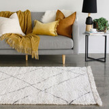 shaggy, bohemian rug