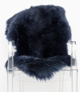 Single Dark Navy Sheepskin