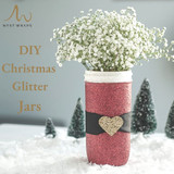 Glitter Santa Mason Jars